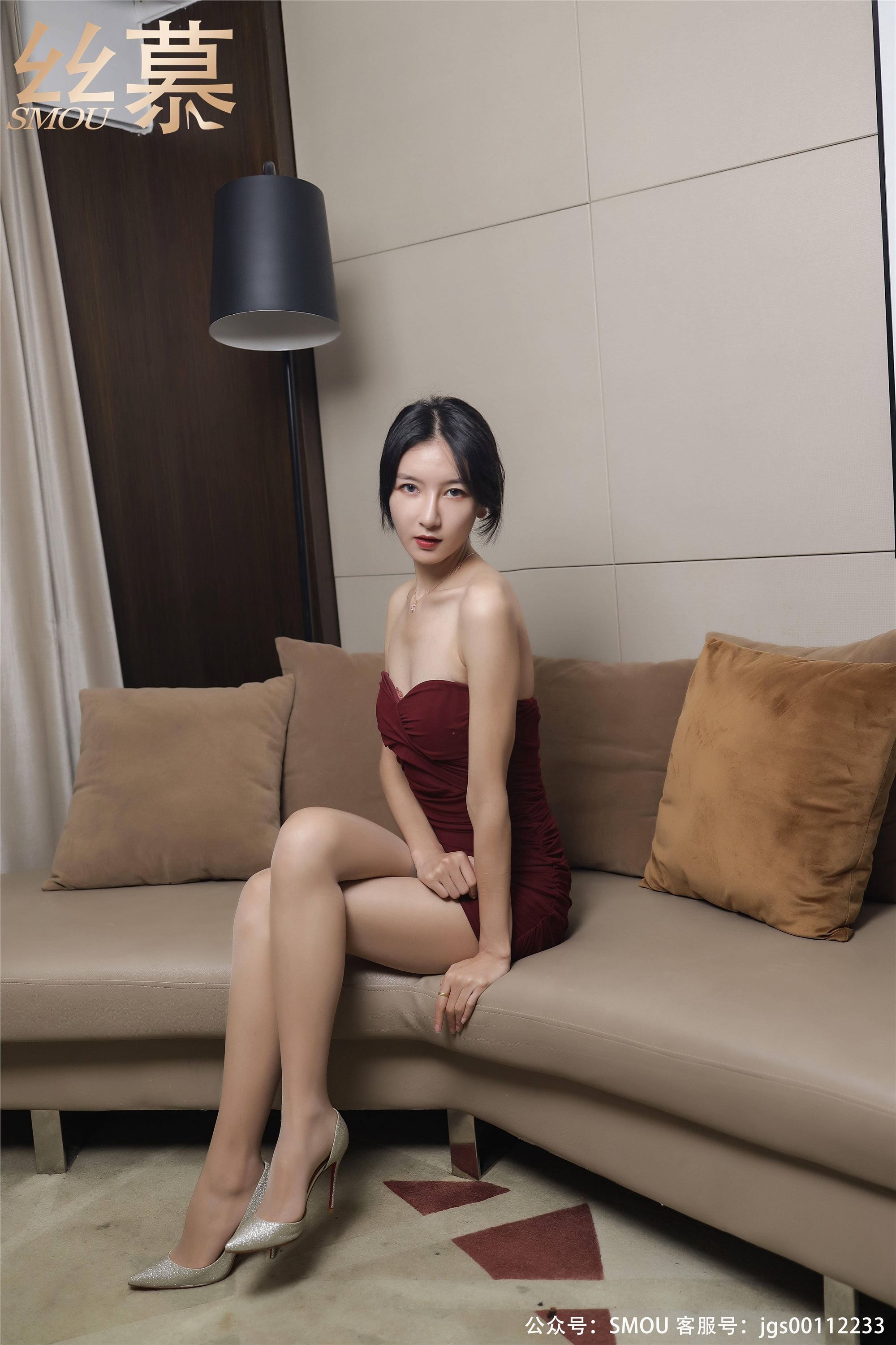 丝慕写真 SM446 天天一元 模特：紫宁《轻薄丝滑美腿袜》